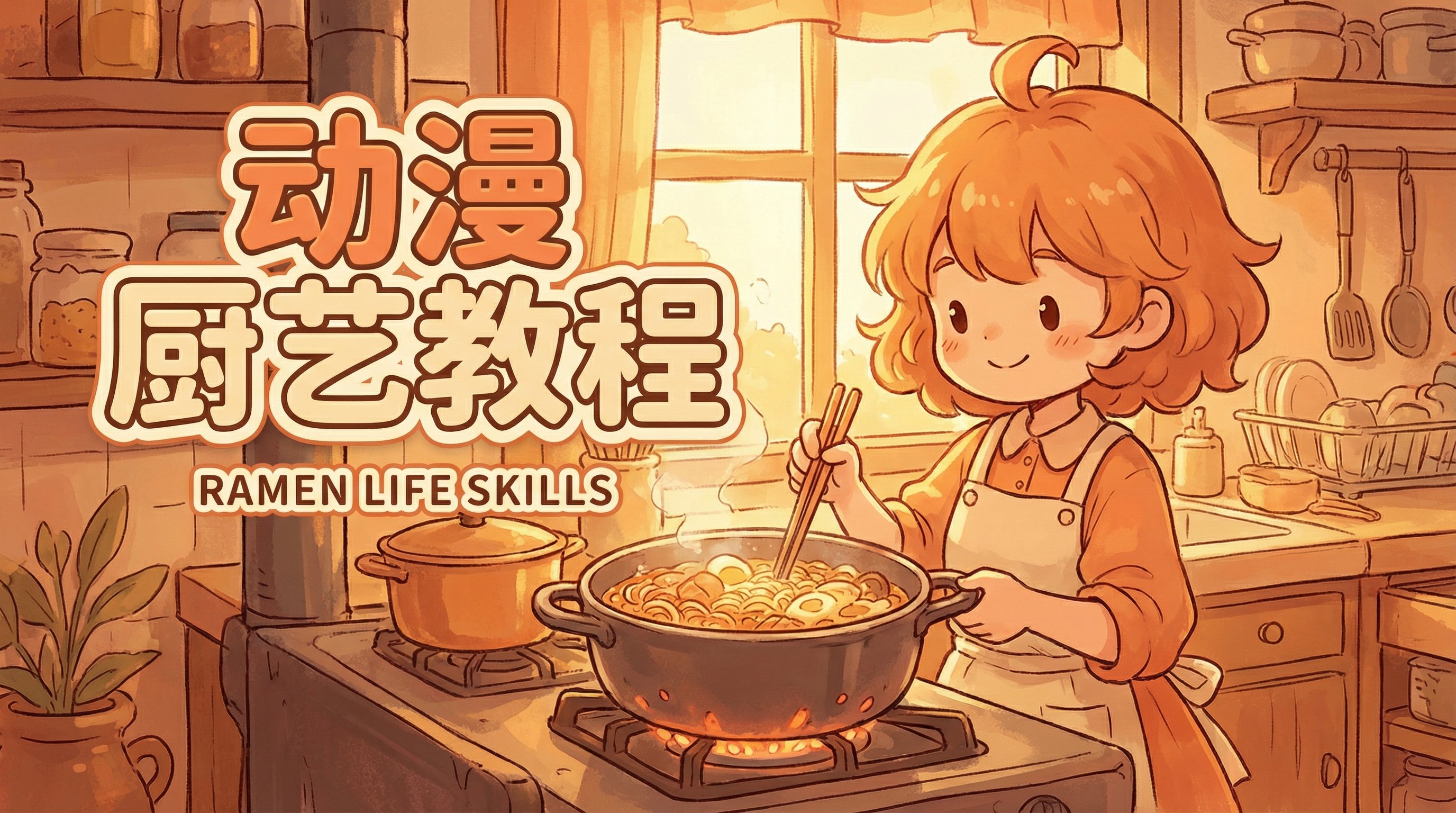 色虎动漫厨艺教程-拉面制作动漫演示