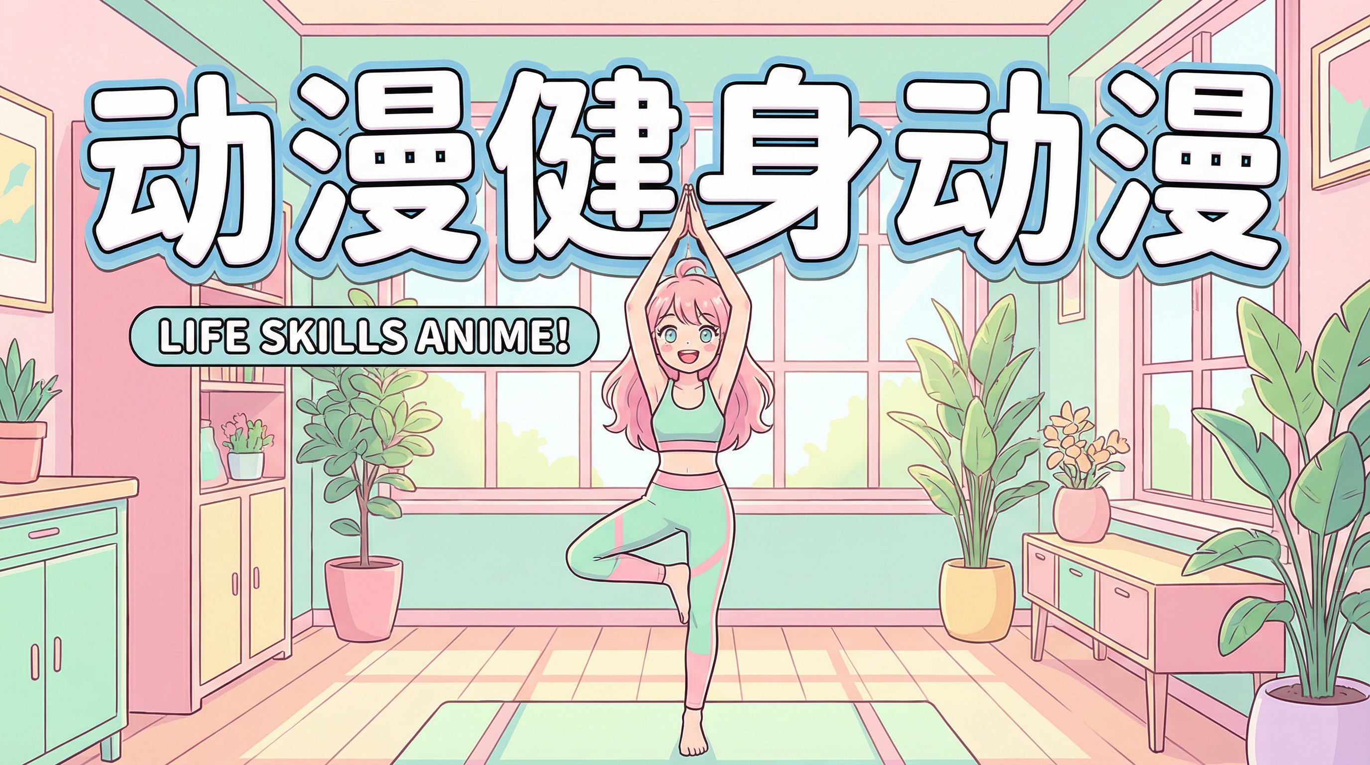 色虎动漫健身教程-瑜伽动漫演示