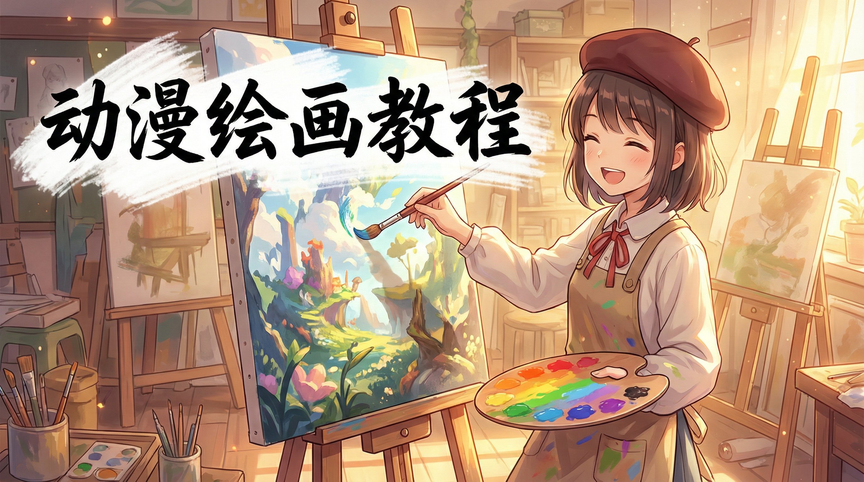 色虎动漫绘画教程-水彩动漫演示
